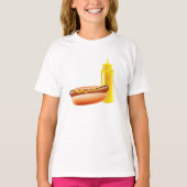 T-Shirt Hotdog Avec Bouteille De moutarde (Devant)
