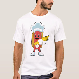 T-shirt Hotdog avec moutarde
