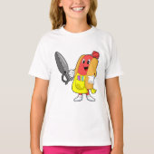 T-shirt Hotdog comme coiffeur avec ciseaux (Devant)