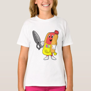 T-shirt Hotdog comme coiffeur avec ciseaux
