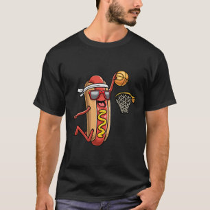 T-shirt Hotdog Dans Pain Roll Jouer Pla Sport De Basketbal