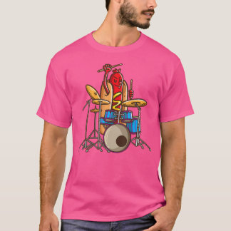 T-shirt Hotdog Drummer Drum et percussionniste de basse M