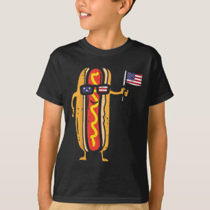 T-shirt Hotdog Sungles Drapeau américain Usa 4 juillet drô