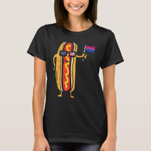 T-shirt Hotdog Us Drapeau Lunettes de soleil Bisexuel Drap