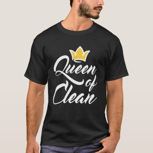 T-shirt Hôtel Cleaner Janitor Queen Of Clean Houkeeper (Devant)