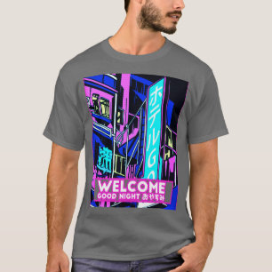 T-shirt Hôtel japonais Retrowave Outrun City Street