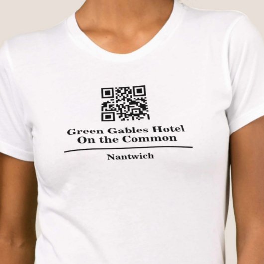 T-shirt hôtel ou restaurant avec code QR