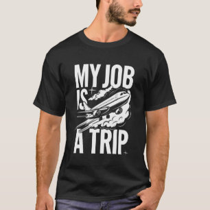 T-shirt Hôtesse de l'air Mon travail est un voyage