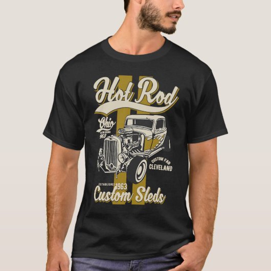 T-shirt Hotrod Cleveland Ohio Nostalgie automobile 1 (Devant)