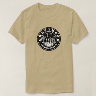 T-shirt Houblon noirs et blancs de connaisseur de bière d