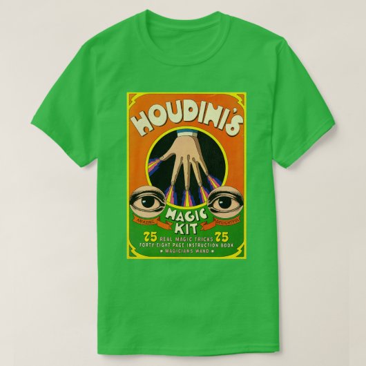 T-shirt Houdinis Magic Kit les années 70 Retro Book (Design devant)