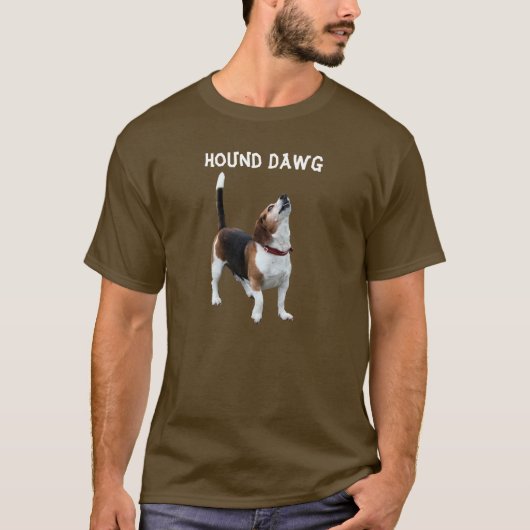 T-shirt Hound Dawg Beagle Funny Chien (Devant)