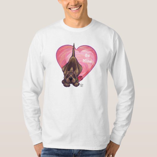 T-shirt Hound Dog Valentine's Day (Devant)