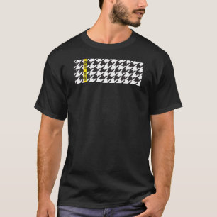 T-shirt Houndstooth enveloppé dans la prudence