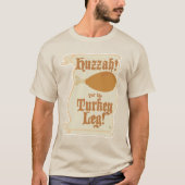 T-shirt Hourra Jambe de dinde Citation de repas drôle (Devant)