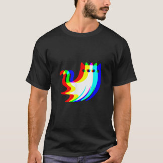 T-shirt House Music cat ghost Optical Illusion EDM hallowe
