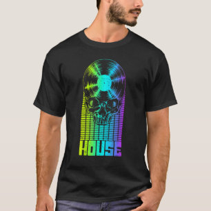 T-shirt House Music Dj Vinyl Record Musique Equalizer Crân