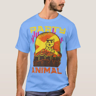 T-shirt House Music Rave Cat Party Animal Kitty Dj Youth C