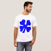 T-shirt Housse à quatre feuilles - bleu (Devant entier)
