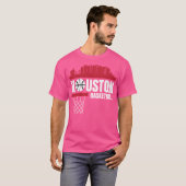 T-shirt Houston Basketball Red City Skyline Appareils (Devant entier)