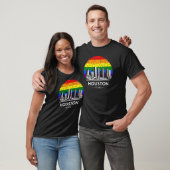 T-shirt Houston City Texas Rainbow Flag (Unisexe)