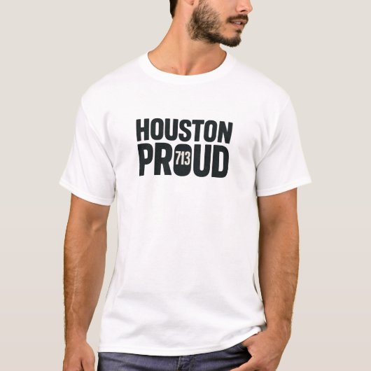 T-shirt Houston Proud 713 Area Code T-Shirt, Distressed Te (Devant)