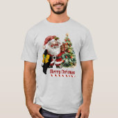 T-shirt Houston Scottie Chien Noël Personnalisé (Devant)