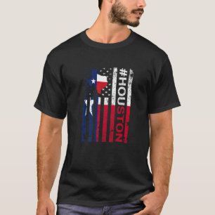 T-shirt Houston Texas American Flag Texas State United Pri