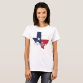 T-shirt Houston, Texas Drapeau Carte Blanc féminin (Devant entier)