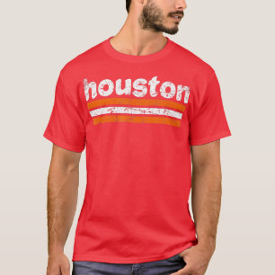 T-shirt Houston Texas Trois bandes Vintage Patiné