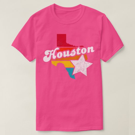 T-shirt Houston Texas Vintage Souvenir déshabillé 2 (Design devant)
