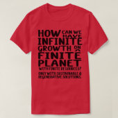 T-shirt How Can We Have Infinite Growth on a finite planet (Design devant)
