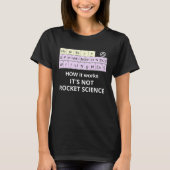 T-shirt HOW it Works Not Rocket Science Periodic Elements  (Devant)
