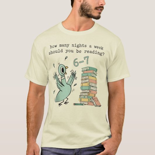 T-shirt How Many Nights A Week Should You Be Reading (Devant)