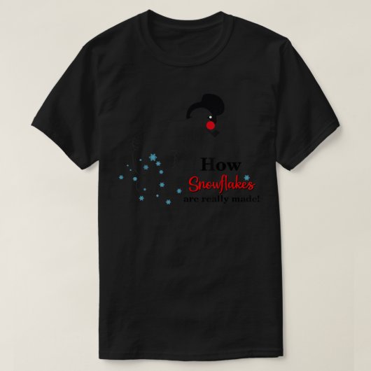 T-shirt How Snowflakes Are Really Made Funny Snowman Chris (Design devant)