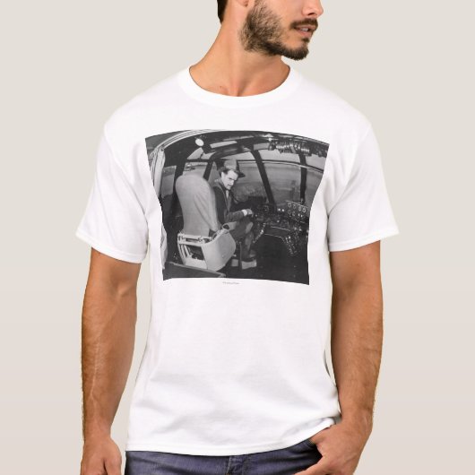 T-shirt Howard Hughes dans l'avion en bois d'oie (Devant)