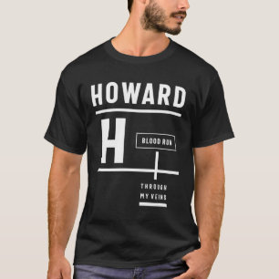 T-shirt Howard Nom personnalisé Cadeau Anniversaire