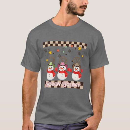 T-shirt Howay Noël Rétro Noël Snowman St (Devant)