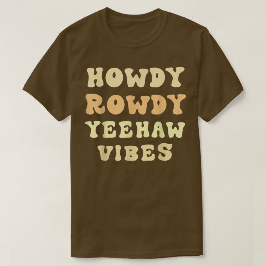 T-shirt Howdy Boho esthétique Rodéo Western Pays Sud (Design devant)