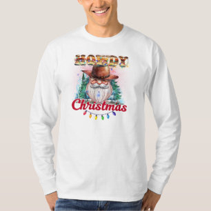 T-shirt Howdy Christmas Cowboy Père Noël