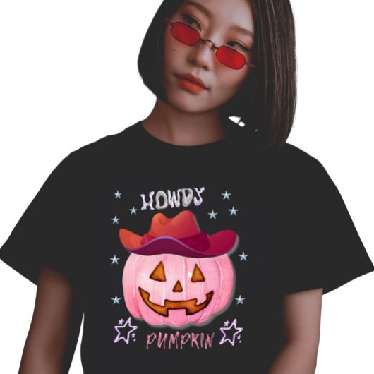 T-shirt Howdy Citrouille Y2K Design