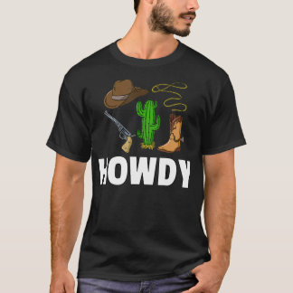 T-shirt Howdy Cowboy Western Cadeau Hommes Pays