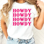 T-shirt Howdy Cowgirl Disco Dernier Rodéo Bachelorette<br><div class="desc">Un design amusant de cowgirl avec des détails rose chaud et rose clair</div>