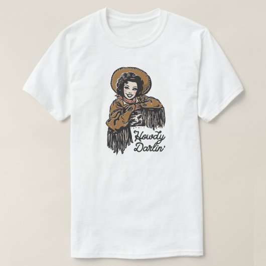 T-shirt Howdy Darlin' Cowgirl (Design devant)