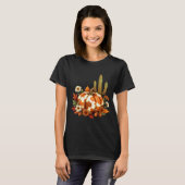 T-shirt Howdy Fall Pumpkin Retro Western Cowboy Cow Hallow (Devant entier)