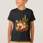 T-shirt Howdy Fall Pumpkin Retro Western Cowboy Cow Hallow (Devant)