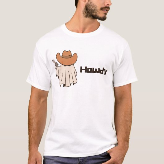 T-shirt Howdy Funny mignonne Ghost Halloween (Devant)