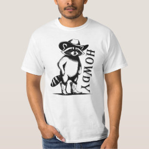 T-shirt Howdy, Funny Western Raccoon