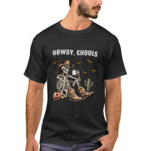 T-shirt Howdy Ghouls Cowboy Skeleton
