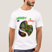 T-shirt Howdy Go Lucky ! - Green Glow Dance Party (Devant)